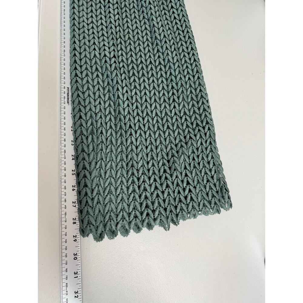Lafayette 148 New York Lace Midi Skirt Womens Size 8 Lined Sage Green - Picture 5 of 7